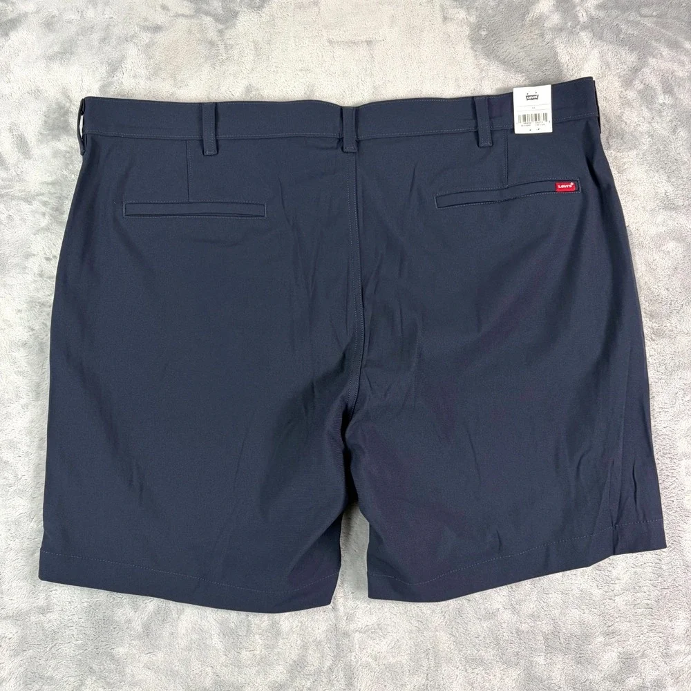 NEW LEVIS 'XX Chino Tech Shorts' Mens 44 Navy Blue Stretch Lightweight 8